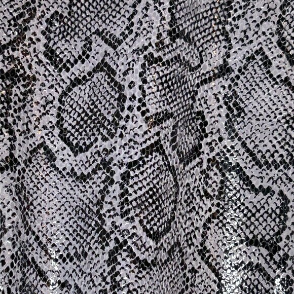Bebe Snakeskin Flared Pants - 100% Leather Grey/Black sz 10 - NWOT - Picture 5 of 15